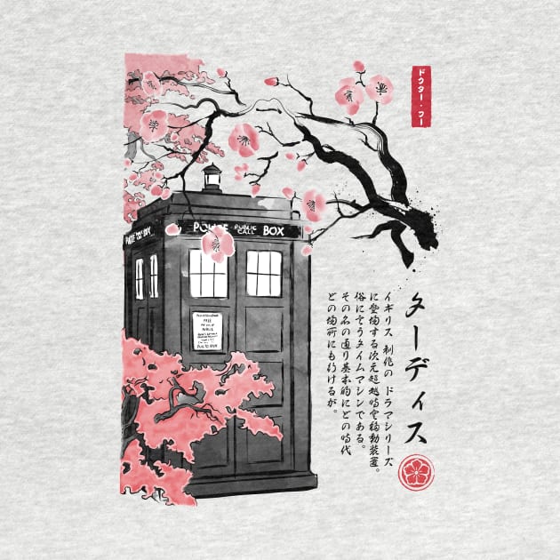 Tardis sumi-e by DrMonekers